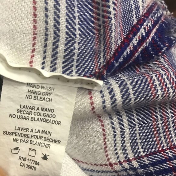 RAILS Hunter Plaid Shirt Button Up Blouse Soft Roomy Top Check Pocket Minimalist - Picture 6 of 8